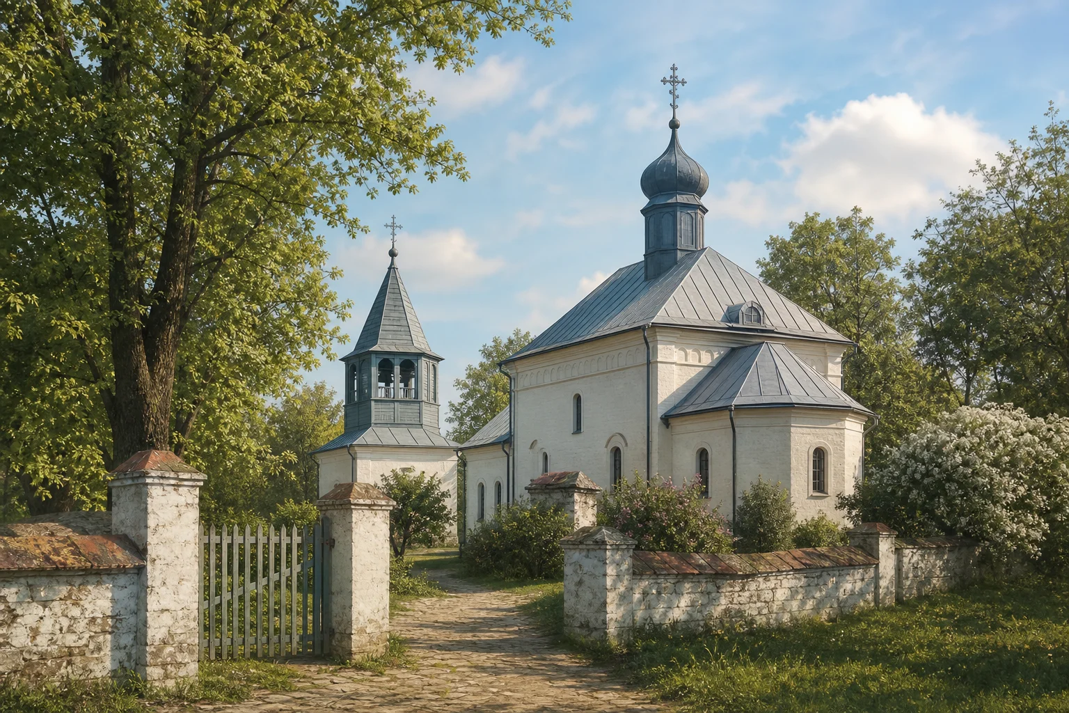 Петропавловская церковь с фрагментами ограды