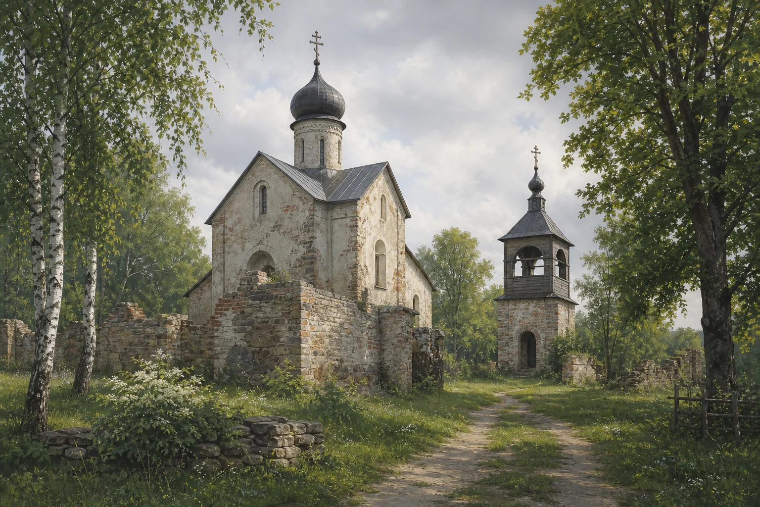 Руины церкви Троицкой