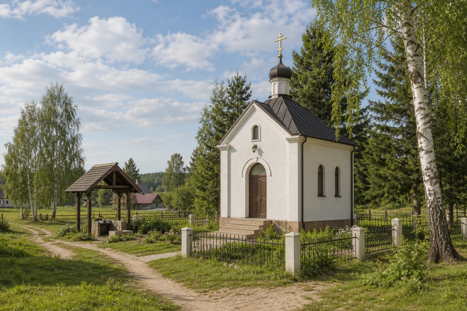 Русское Село, часовня придорожная