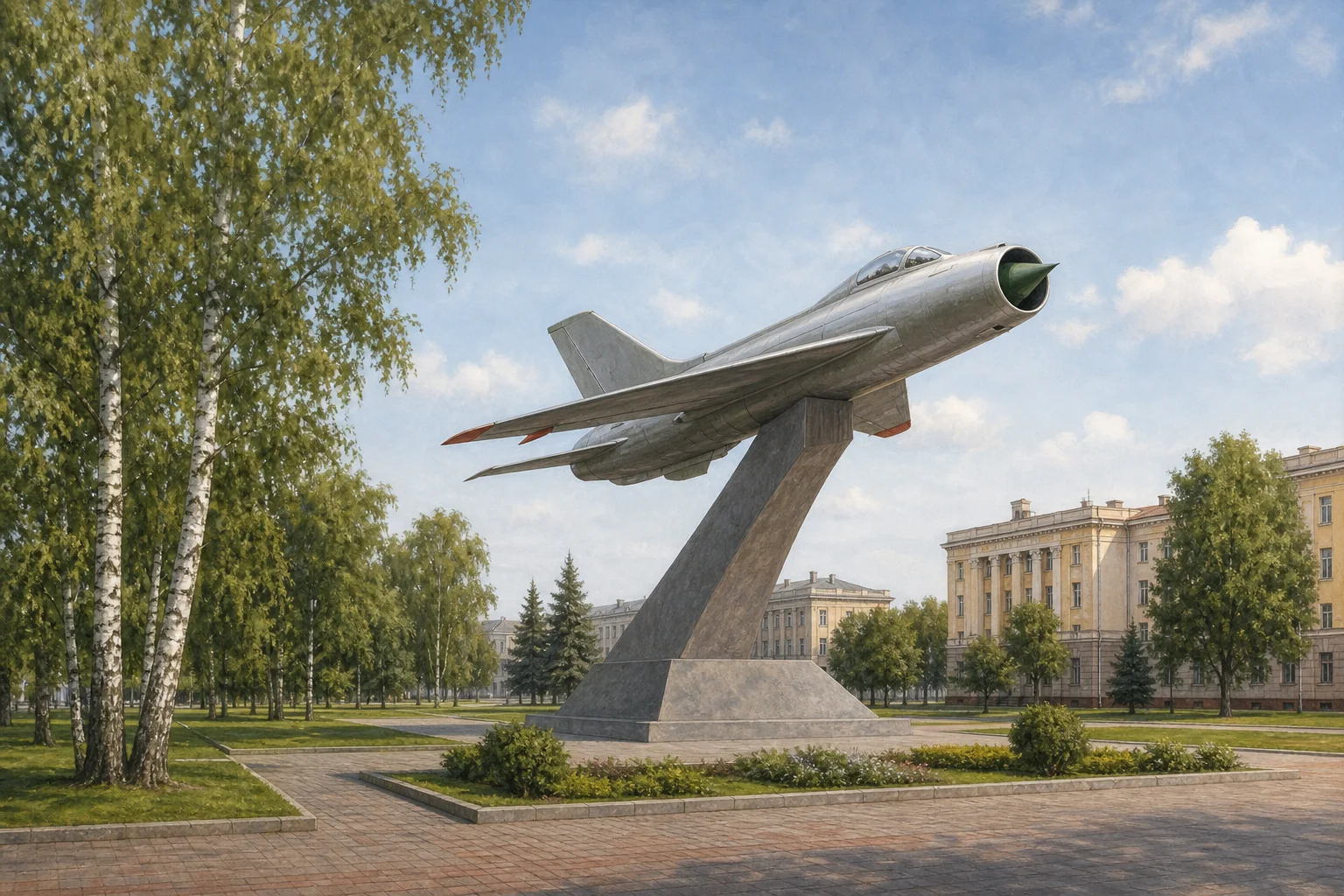 Самолет-памятник авиаконструктору Павлу Сухому