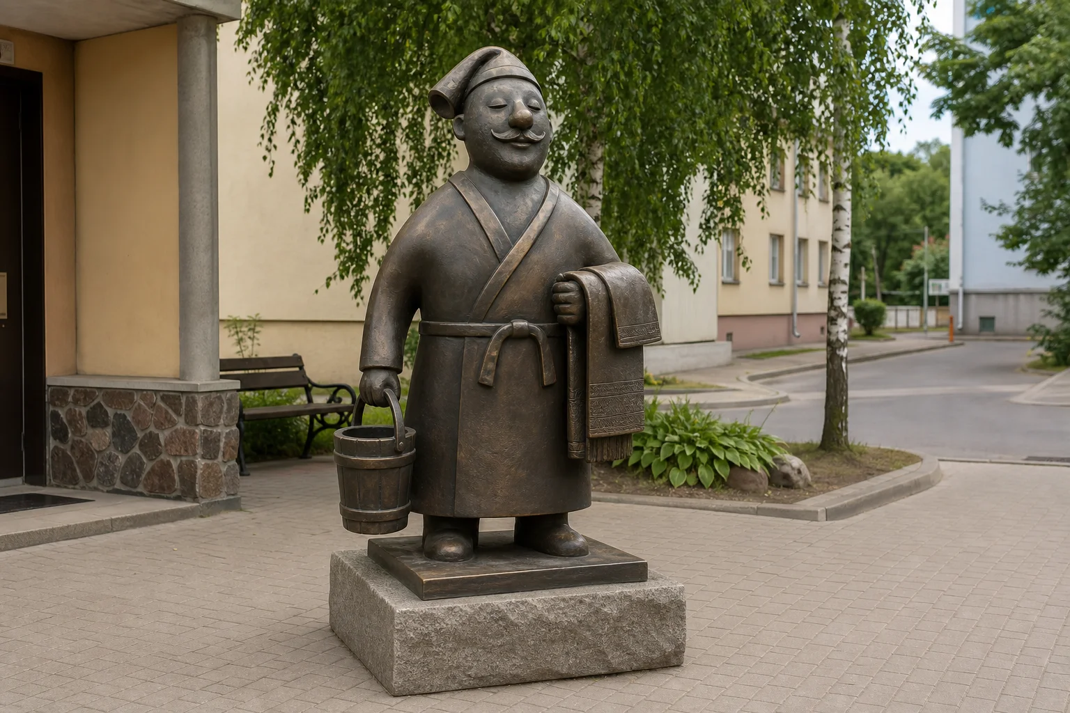 Скульптура "Банщик Вася"