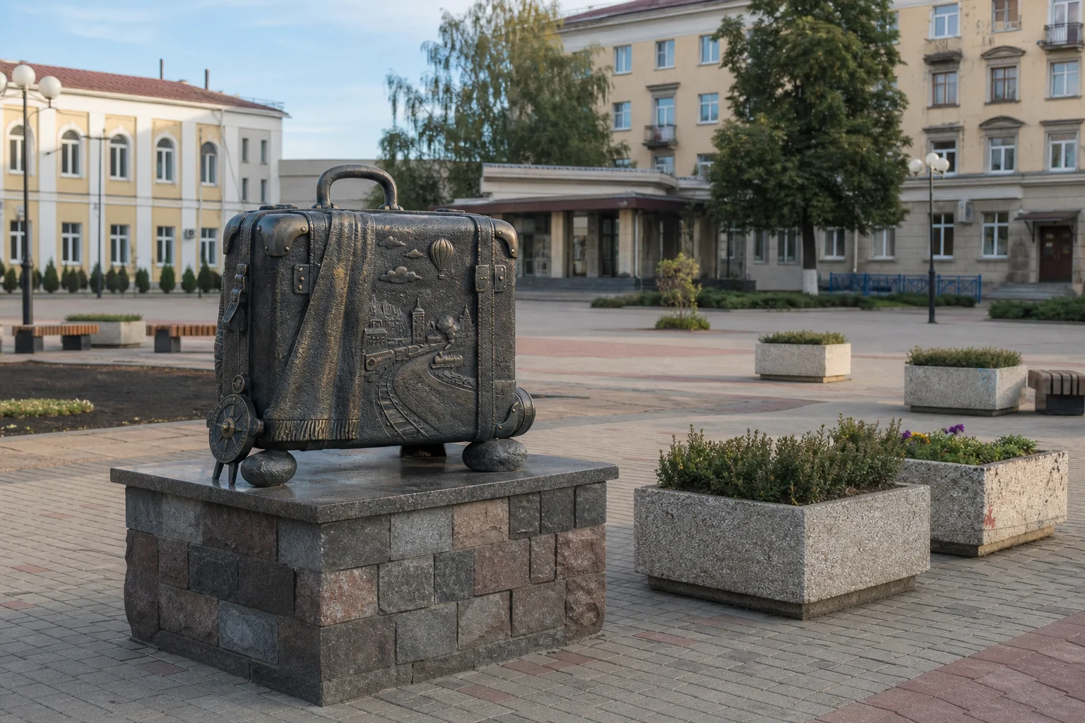 Скульптура "Чемоданное настроение"