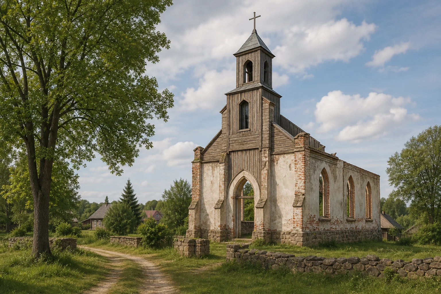 Соловьи, часовня католич. (дерев.; руины)