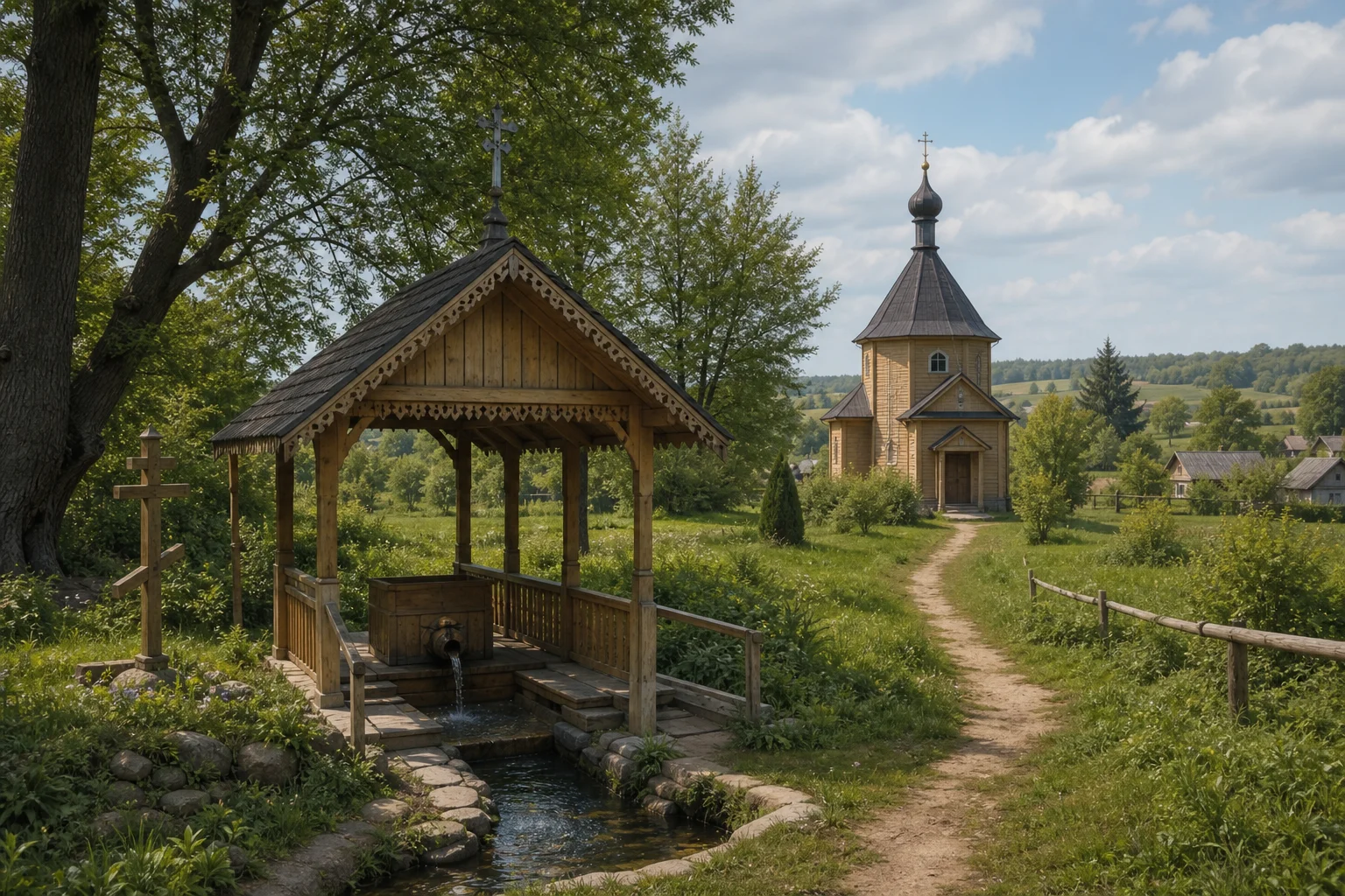 Старые Стайки. Борисоглебская часовня и святая криница