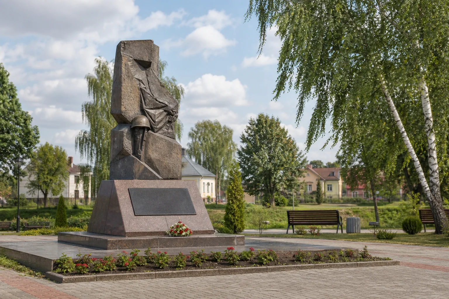 Свислочь, аллея памятников: памятник советским солдатам, погибшим в Афганистане