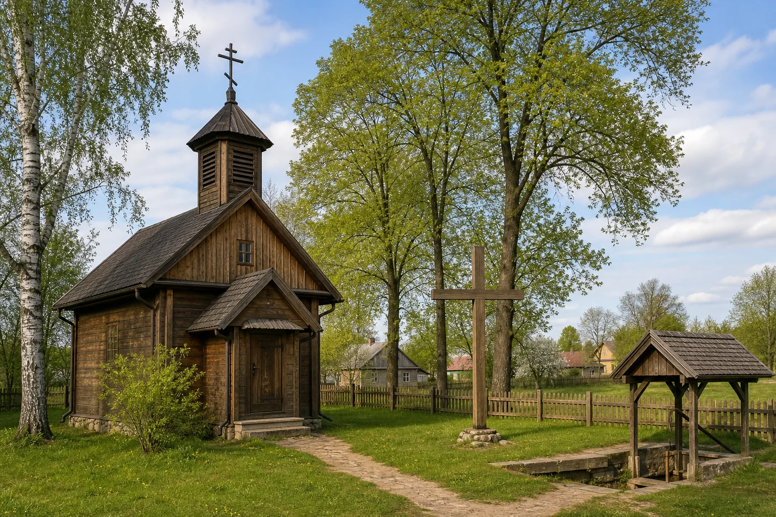 Тивновичи, часовня придорожная (дерев.)