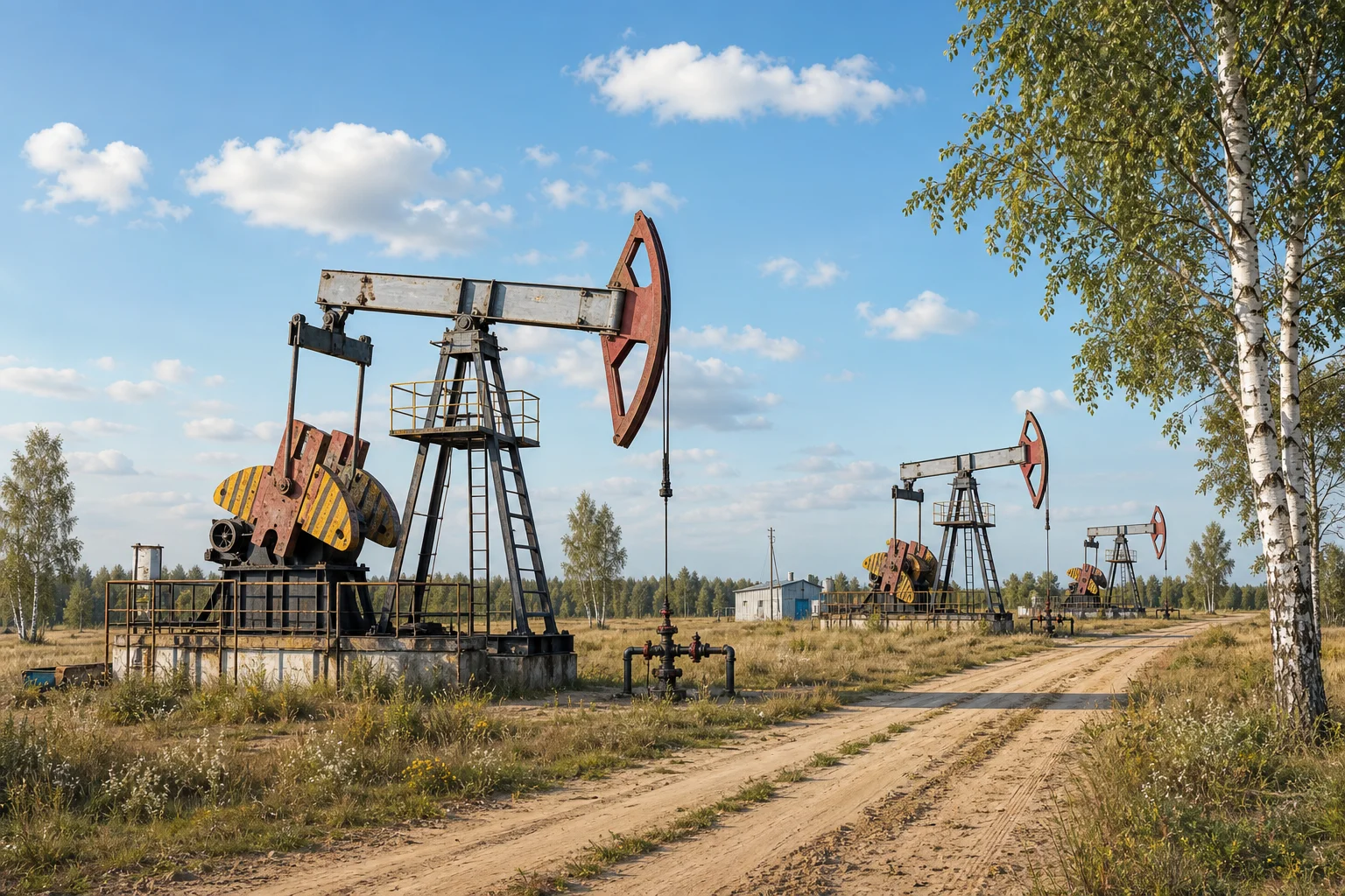 Василевичи, нефтяные станки-качалки