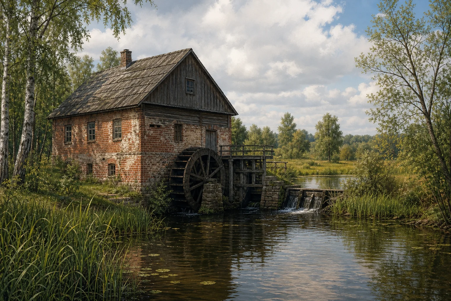 Василевичи, водяная мельница