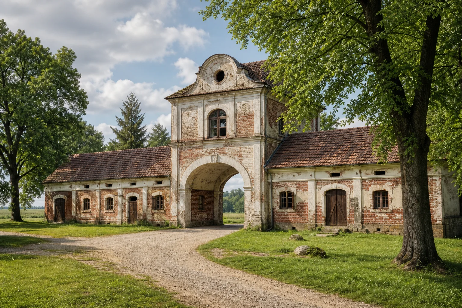 Великая Липа, усадьба: брама-конюшня