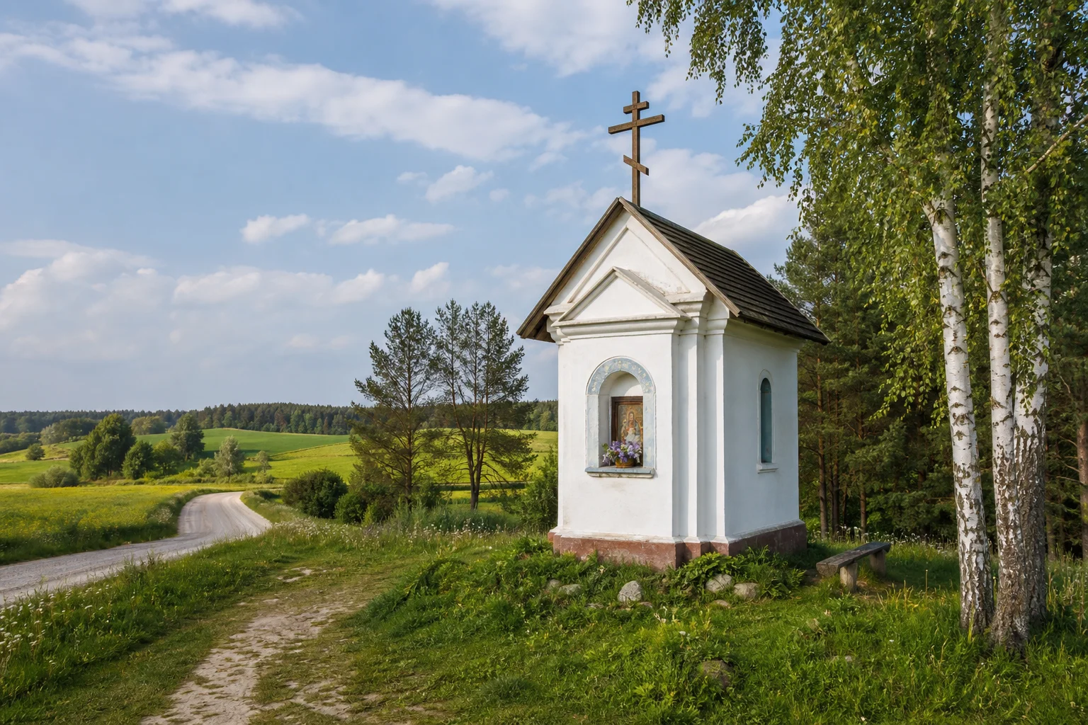 Верхнее Чернихово, часовня придорожная