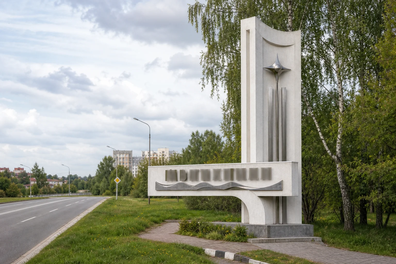Въездная стела город Брест