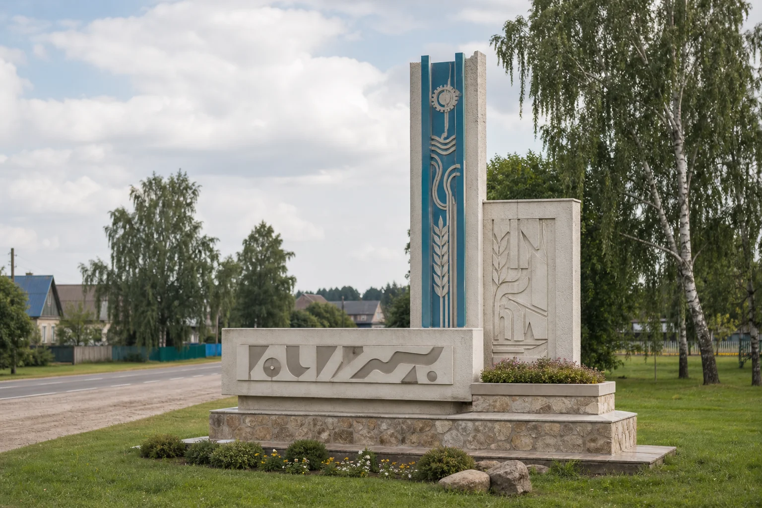 Въездная стела город Ошмяны