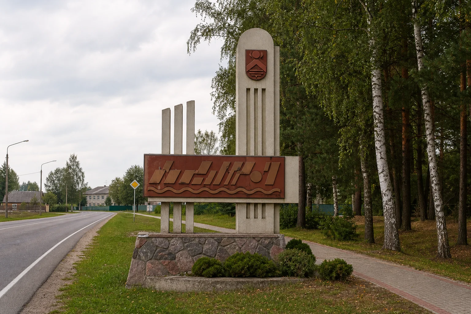 Въездной знак "Минск"
