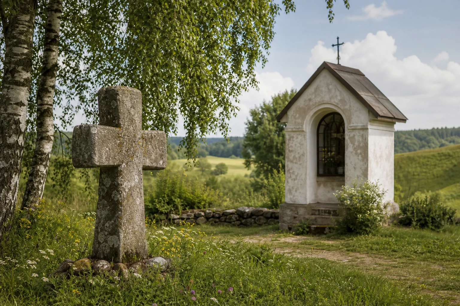 Вилейка, каменный крест