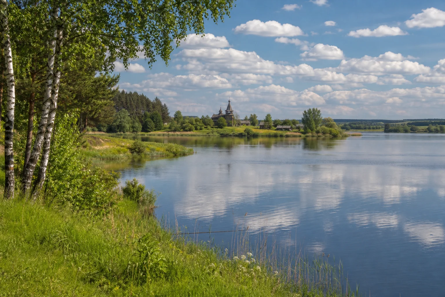 Вилейское водохранилище и река Вилия