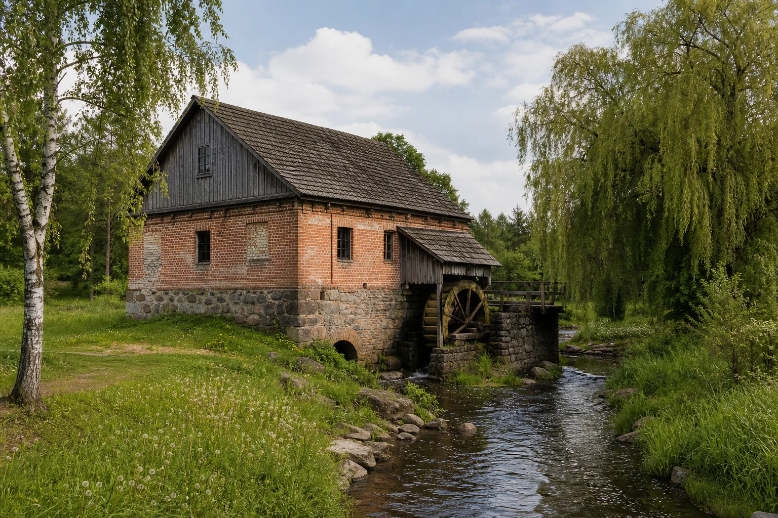 Водяная мельница в Дворище