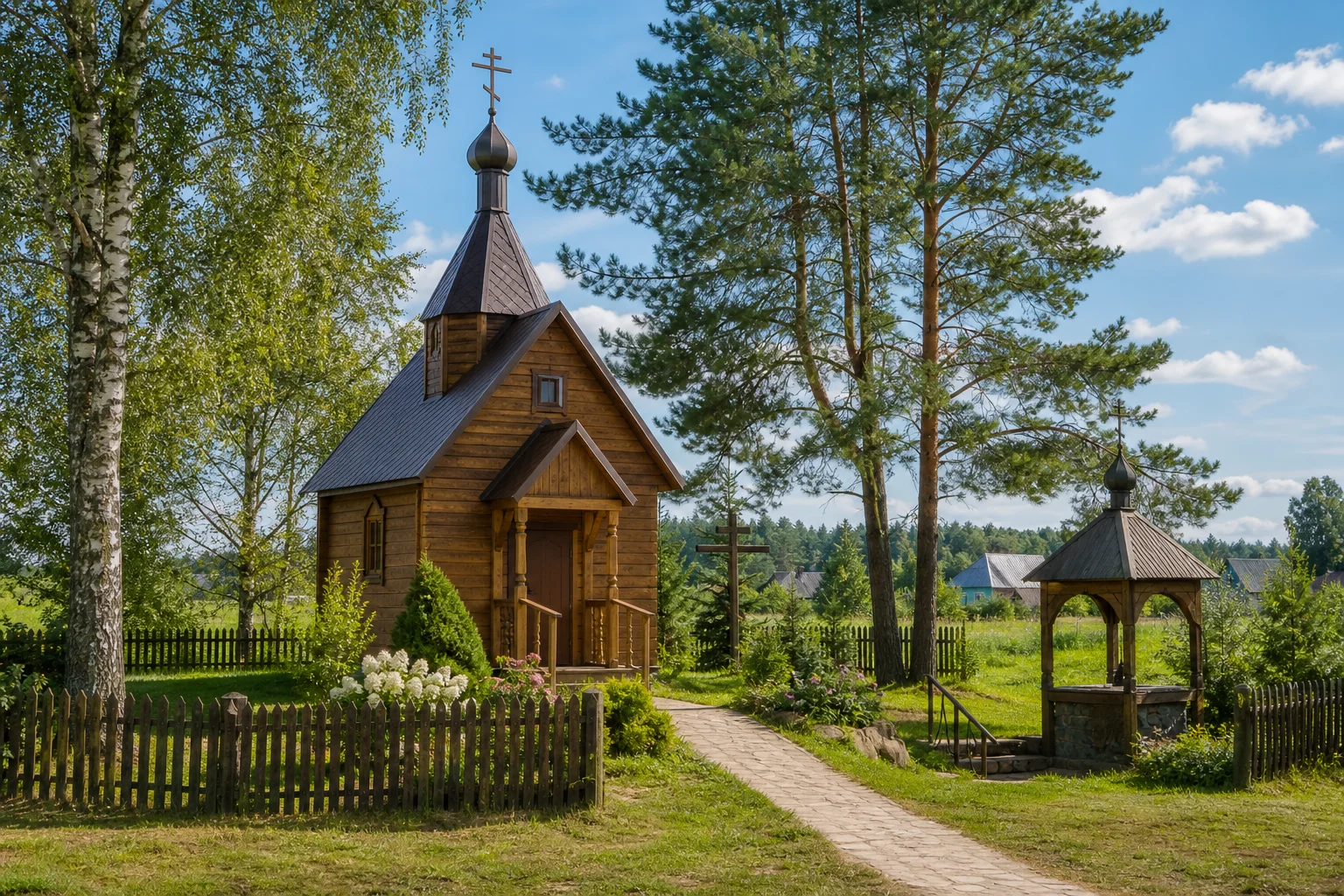Вязовец, часовня придорожная (?) (дерев.)