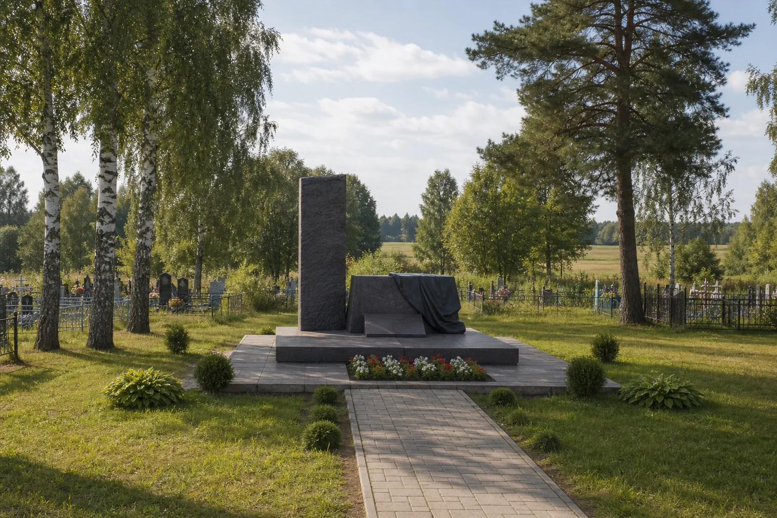 Захоронение на сельском кладбище д. Василинки