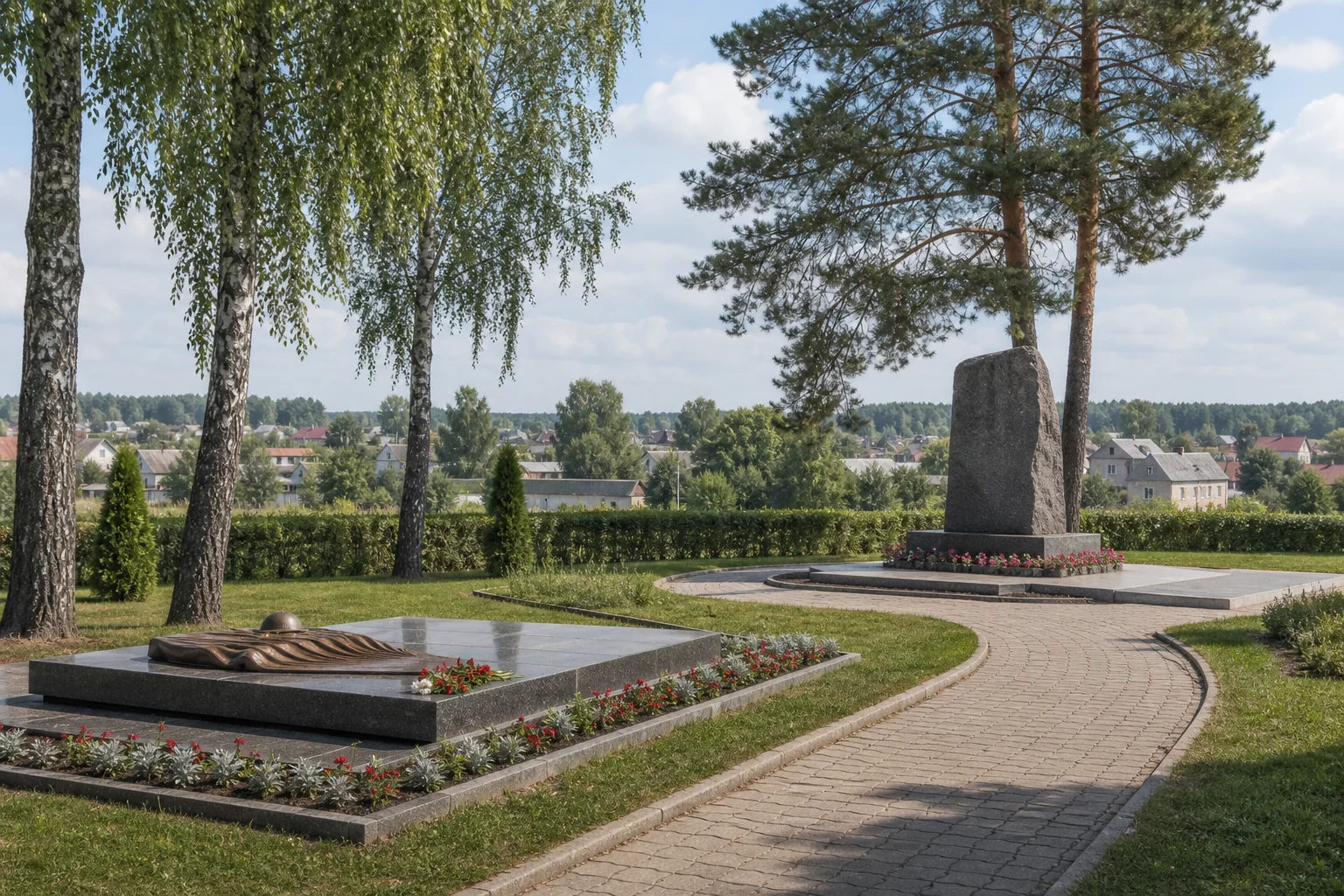 Захоронение в г. Любани, мемориальный комплекс советским активистам, воинам, партизанам и подпольщикам
