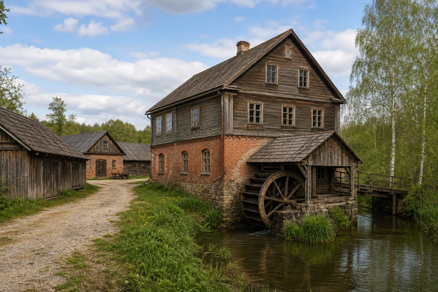 Замошье, водяная мельница