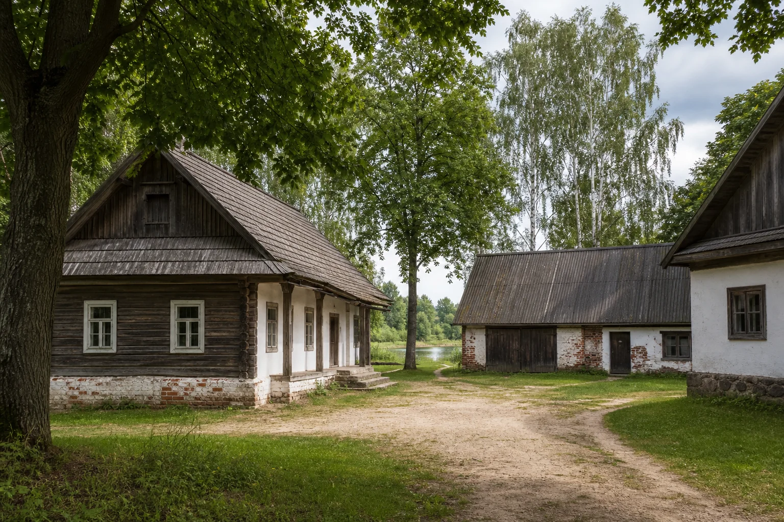 Засвирь, усадьба: жилые и служебные постройки (дерев.)