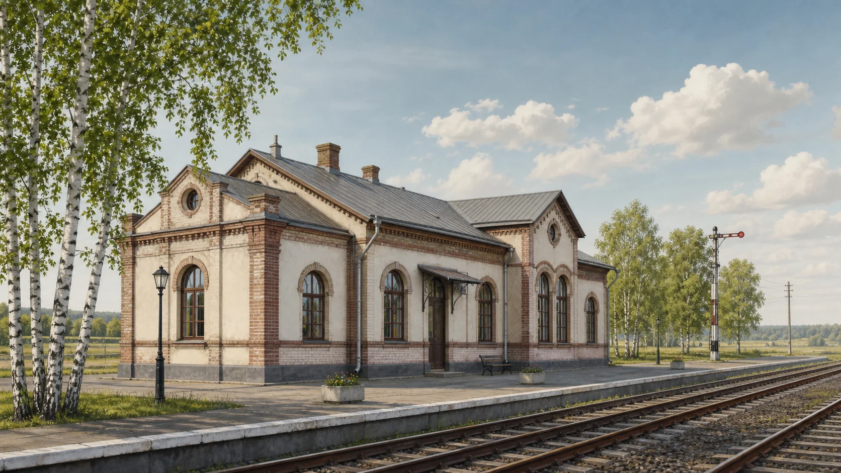Железнодорожная станция в Осиповичах