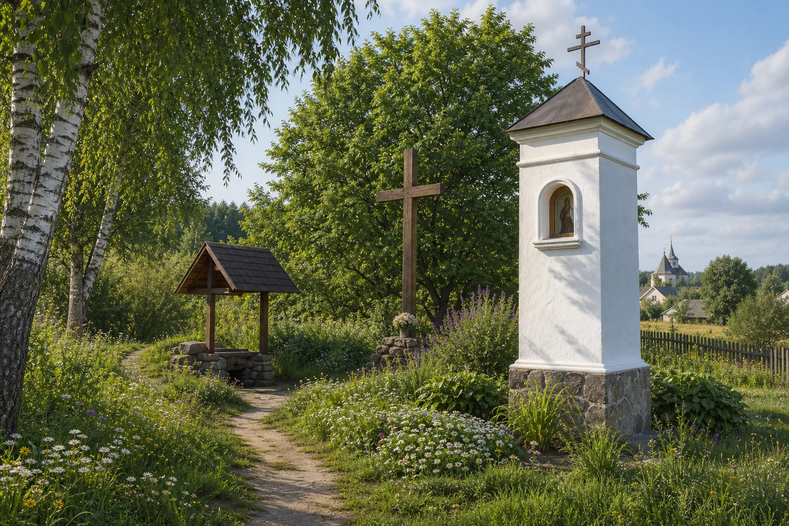 Жирмуны, часовня-колонна св. Иоанна Крестителя